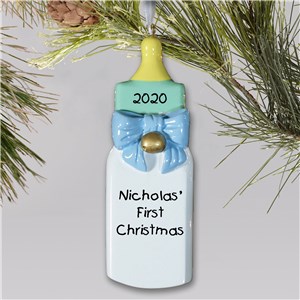 Image of Personalized Baby's First Christmas Ornament for Baby Boy