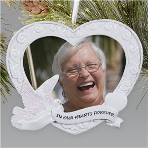 Personalized Memorial Christmas Ornament Frame Heart by Gifts For You Now