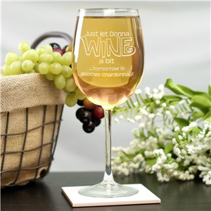 Image of Engraved Wine Glass