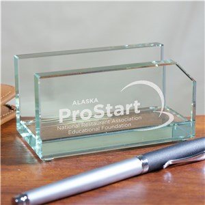 Personalized Engraved Corporate Logo Business Card Holder by Gifts For You Now