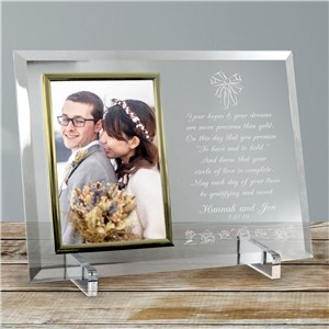 Image of To Have and To Hold Beveled Glass Picture Frame