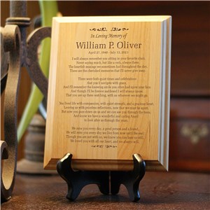 In Loving Memory Personalized Wood Plaque by Gifts For You Now