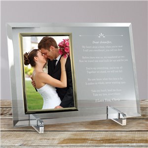 Personalized I'm Glad There's You Beveled Glass Picture Frame by Gifts For You Now