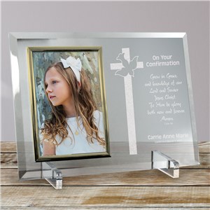 Personalized Confirmation Glass Picture Frame by Gifts For You Now