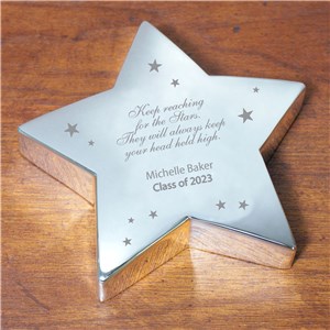 Personalized Graduation Silver Star Keepsake by Gifts For You Now