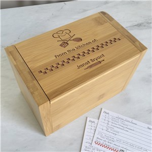 Personalized From The Kitchen Of Engraved Recipe Box by Gifts For You Now