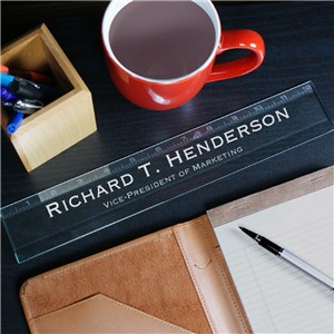Personalized Executive Glass Ruler by Gifts For You Now