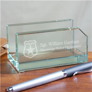 Personalized Police Officer Business Card Holder by Gifts For You Now