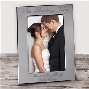 Personalized Wedding Day Silver Picture Frame by Gifts For You Now