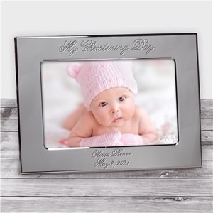Image of My Baptism Day Silver Personalized Picture Frame