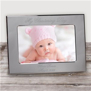 My Baptism Day Silver Personalized Picture Frame by Gifts For You Now