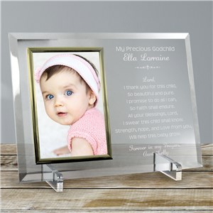 Image of Engraved A Godparent's Promise Beveled Glass Picture Frame