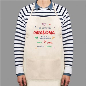 All Our Hearts Personalized Apron by Gifts For You Now