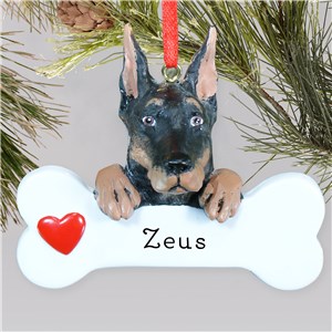 Personalized Engraved Doberman Pinscher Holiday Christmas Ornament by Gifts For You Now