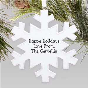 Personalized Snowflake Ceramic Christmas Ornament by Gifts For You Now