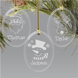 Personalized Engraved Glass Christmas Ornament by Gifts For You Now