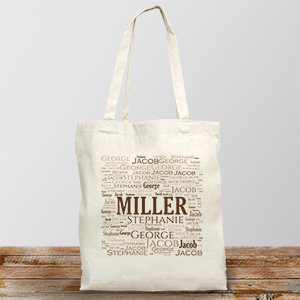 Personalized Family Word-Art Tote Bag by Gifts For You Now