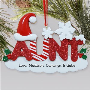 Personalized Aunt Christmas Ornament by Gifts For You Now