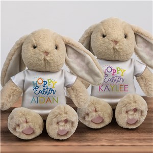 Personalized Hoppy Easter Brulee Bunny - Blue - Medium Bunny by Gifts For You Now