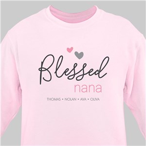 Personalized Blessed Long Sleeve T-Shirt - Ash Gray - Adult Small (Size M34- L6/8) by Gifts For You Now