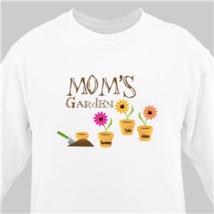 Personalized Grandma's Garden Long Sleeve T-Shirt - Ash - Adult Large (Size M42-44- L14/16) by Gifts For You Now