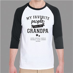 Personalized My Favorite People Raglan Shirt - White With Red Sleeves - Adult X Large (Size M46-48- L18/20) by Gifts For You Now