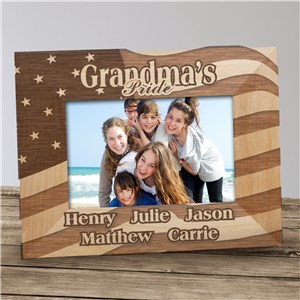 Personalized USA American Pride Wooden Picture Frame by Gifts For You Now