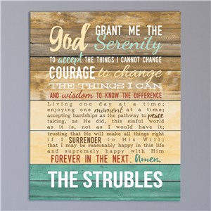 Personalized Serenity Prayer Canvas by Gifts For You Now