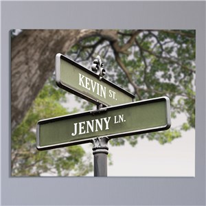 Personalized Love Street Canvas by Gifts For You Now