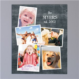 Image of Personalized Family Photo Collage Wall Canvas