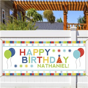 Personalized Happy Birthday Banner by Gifts For You Now