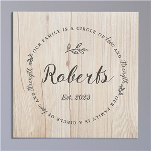 Personalized Family Circle Wall Canvas by Gifts For You Now