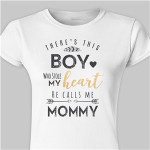 Personalized Stolen Heart Fitted T-Shirt - Black Women's - Medium T-shirt (Size 4/6) by Gifts For You Now