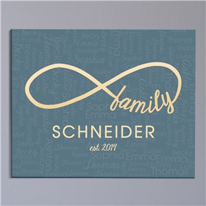Personalized Infinity Wall Canvas by Gifts For You Now