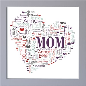 Personalized Heart Word-Art Canvas by Gifts For You Now