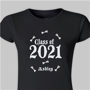 Image of Personalized Class Of Graduation Womens Fitted T-Shirt