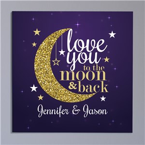 Personalized Love You To The Moon And Back Wall Decor by Gifts For You Now