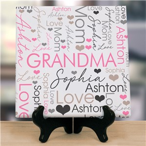 Personalized Mom Word-Art Tabletop Canvas by Gifts For You Now