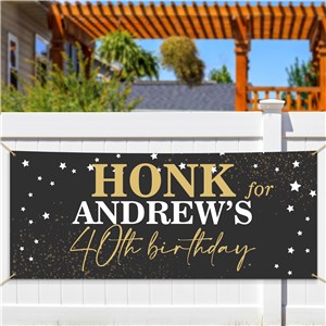 Personalized Gold Stars Banner by Gifts For You Now