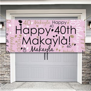 Personalized Birthday Word Art Banner by Gifts For You Now