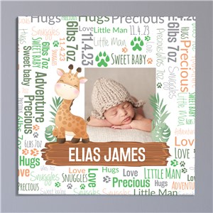 Personalized Safari Word Art Canvas by Gifts For You Now