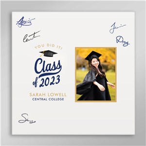 Personalized You Did It with Photo Canvas - Navy - 18 x 18 by Gifts For You Now