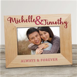 Personalized Always and Forever Wood Frame by Gifts For You Now
