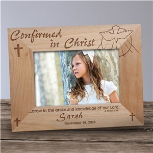 Personalized Engraved Confirmation Wood Picture Frame by Gifts For You Now