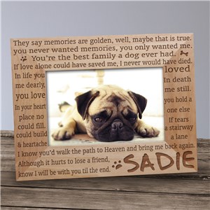 Personalized Engraved Til' the End Pet Memorial Frame by Gifts For You Now