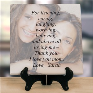 Personalized Thank You Mom Photo Canvas by Gifts For You Now