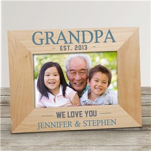Personalized Established We Love You Wood Frame by Gifts For You Now