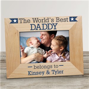 Personalized World's Best Belongs To Wood Frame by Gifts For You Now