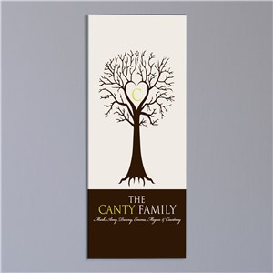Image of Monogram Family Tree Wall Canvas