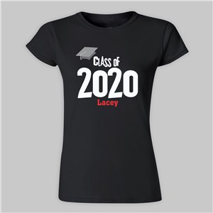 Image of Personalized Graduation Class Womens Fitted T-Shirt
